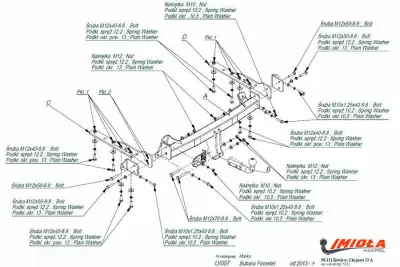 Фаркоп Imiola U/007 для Subaru Forester 2013-2018 от Интернет-Магазина Autoboks.kz