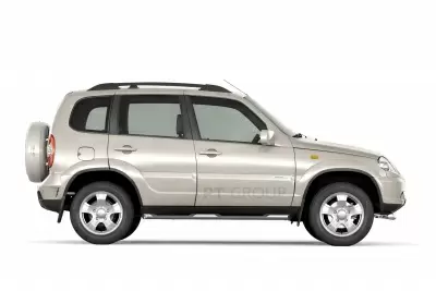 Защита порогов с накладками O63мм (НПС) Chevrolet NIVA 2009- от интернет-магазина AUTOBOKS.kz. 