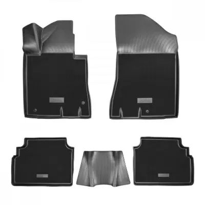 Коврики салонные комбинированные для Hyundai Sonata VIII (DN8) 3D (2019)