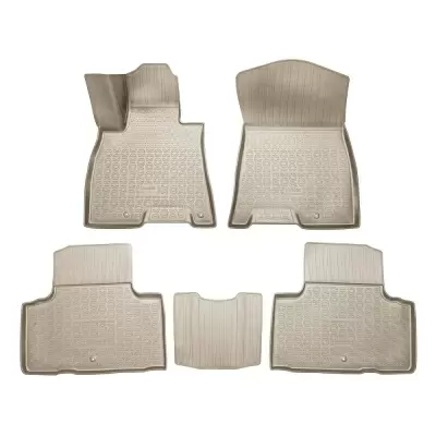 Коврики салонные для Genesis GV80 рест I (5 мест) (2023) (бежевый)