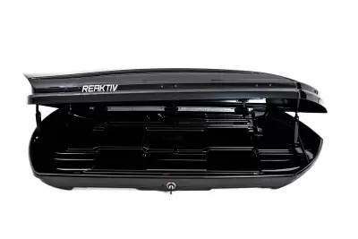 Автобокс REAKTIV Meteor 390 черный глянцевый двустороннее 550 л от интернет-магазина AUTOBOKS.kz. 