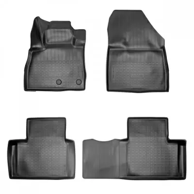 Коврики салонные для Renault Duster HJD 3D (2018) (версия с ящиком под сиденьем) EVRO