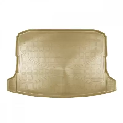 Коврики в багажное отделение для Skoda Karoq (монопривод с "ушами") (2017) (бежевый)