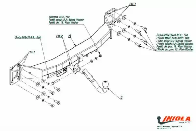 Фаркоп Imiola N/053 для Nissan X-Trail T32 2014-2017 от Интернет-Магазина Autoboks.kz