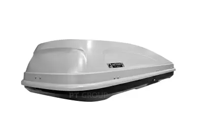 Автобокс на крышу PT-Group Аэродинамический "Active L" Серый ДВУСТОРОННЕЕ открывание 650 литров от интернет-магазина AUTOBOKS.kz. 