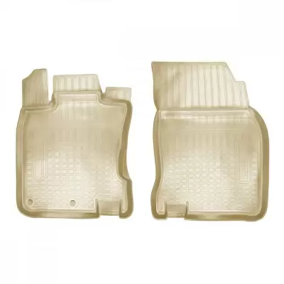 Коврики салонные для Nissan Qashqai+2 (2008) (зад) (бежевый)