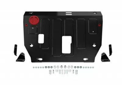 Защита картера + КПП + комплект крепежа, АвтоБРОНЯ, Сталь, Haval Dargo 2022-, V - 2.0