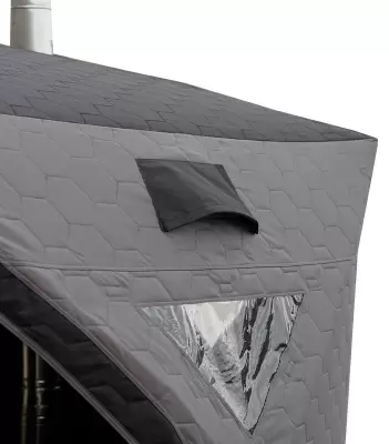 Мобильная походная баня Wild Land WL-IH-500-FY-FR-S0220 черный | печь + пол + накидка(дождевик)