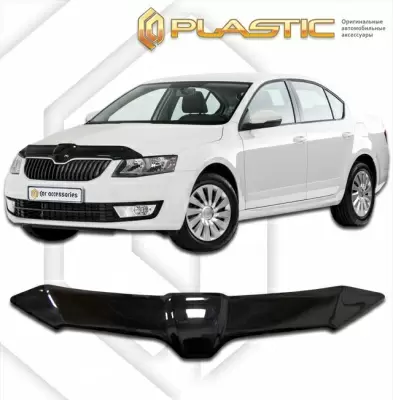 Мухобойка (дефлектор капота) для Skoda Octavia 2013-2016 (арт. 2010010109233)