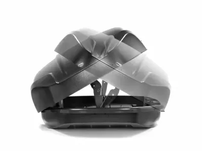 Автобокс Broomer Venture L (430 л.) АБС, текстурный черный пластик от интернет-магазина AUTOBOKS.kz. 