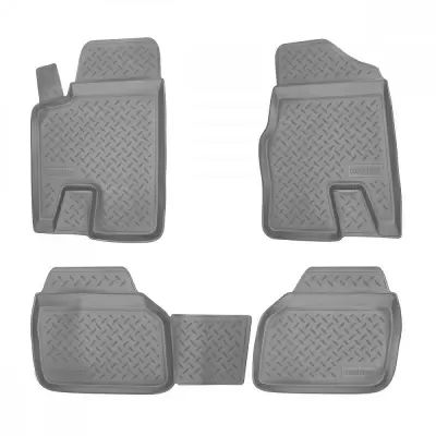 Коврики салонные для Honda Pilot III (2015) (3 ряд) (серый)