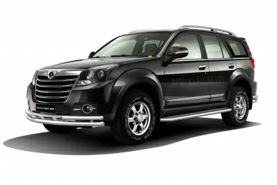 Защита порогов с алюминиевой площадкой O51мм (НПС) Great Wall HOVER H3 с 2014 от интернет-магазина AUTOBOKS.kz. 