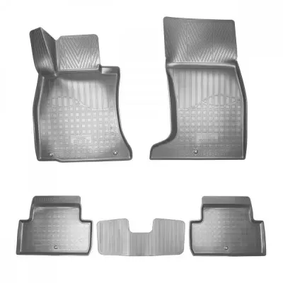 Коврики салонные для Genesis G70 3D (2017) (задний привод) (серый)