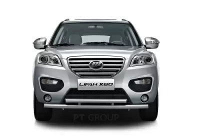 Защита переднего бампера двойная O63/51мм (НПС) LIFAN X60 2012-2016