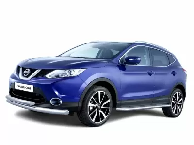 Защита переднего бампера двойная O63/51 мм (НПС) на Nissan QASHQAI с 2016 от Интернет-Магазина Autoboks.kz