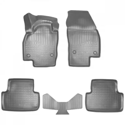 Коврики салонные для Volkswagen T5 (2003) (пер, 2 мест)\ Volkswagen T6 (Caravelle) (2015) (пер, 2 мест) (серый)