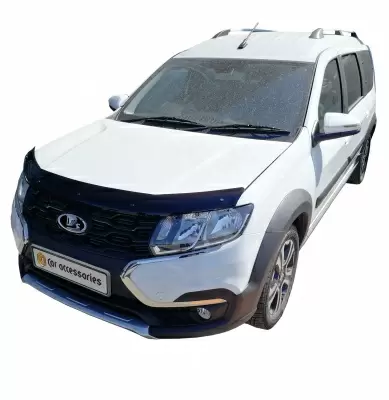 Мухобойка (дефлектор капота) CA Plastic 2010010115951 для ВАЗ Lada Largus 2021+ от интернет-магазина AUTOBOKS.kz. 