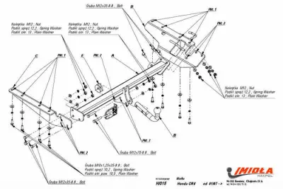 Фаркоп Imiola H/015 для Honda CRV 2007-2012 от Интернет-Магазина Autoboks.kz