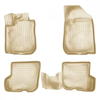 Коврики салонные для Renault Sandero (2009) (эконом) (бежевый)