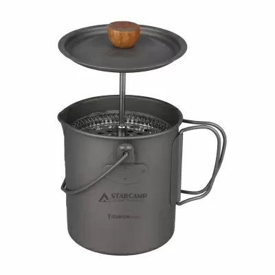 Плитка-горелка с кружкой из титана STARCAMP HX-TKT03