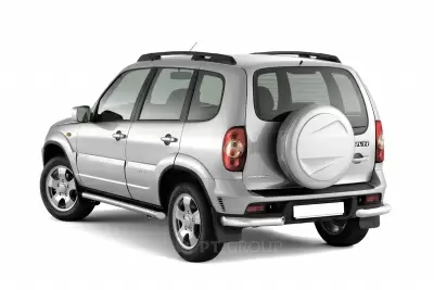 Защита порогов вогнутая O63мм (НПС) Chevrolet NIVA с 2009 от интернет-магазина AUTOBOKS.kz. 