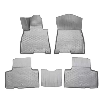 Коврики салонные для Genesis GV80 рест I (5 мест) (2023) (серый)