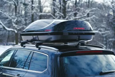 Автобокс Kamei Husky 510 черный глянцевый двустороннее от интернет-магазина AUTOBOKS.kz. 