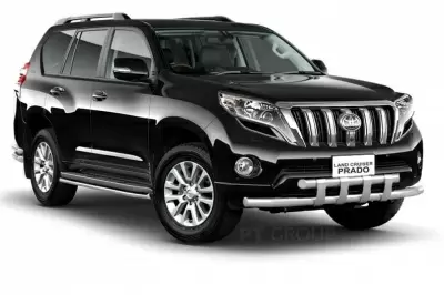 Защита переднего бампера двойная с пластинами O63/63мм (НПС) Toyota LAND CRUISER PRADO 150 2013-2016 от Интернет-Магазина Autoboks.kz