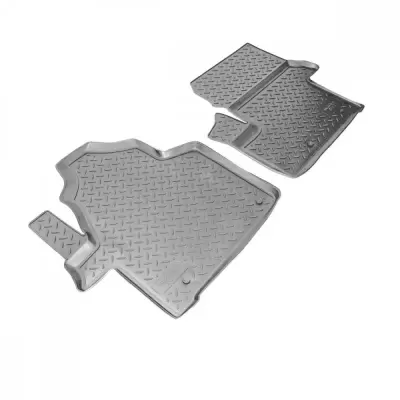 Коврики салонные для Volkswagen Caddy III (2004-2015)\ Volkswagen Caddy IV (2015) (2 задн.сдвижные двери) (серый)