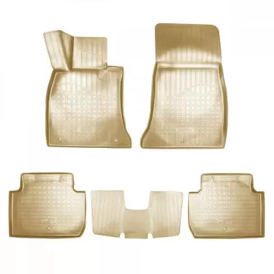 Коврики салонные для Kia Stinger 4WD 3D (2017) (бежевый)