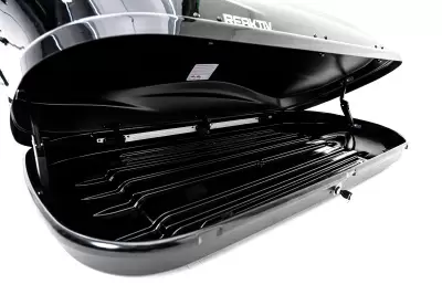 Автобокс REAKTIV Kometa 400 черный глянцевый двустороннее 600 л от интернет-магазина AUTOBOKS.kz. 