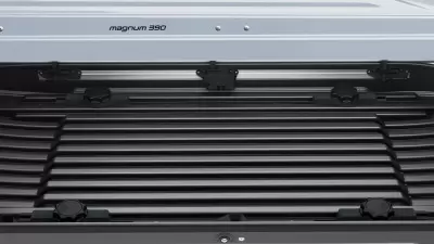 Автобокс ED Магнум 390 серый глянцевый двустороннее 390 л от интернет-магазина AUTOBOKS.kz. 