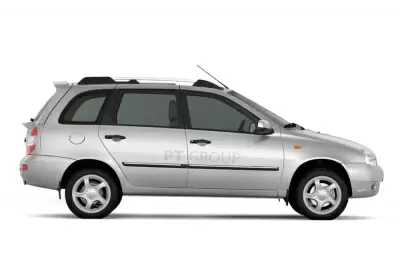 Рейлинги "Усиленные" (Серебристый муар, под крышу с "ребром") / LADA Kalina Универсал 2004-2013