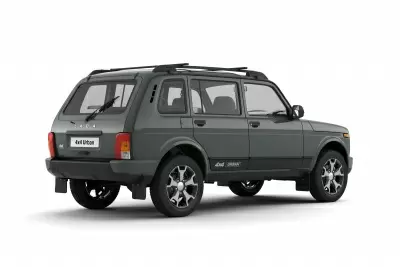 Рейлинги "Усиленные" с поперечинами (профиль 1,35) на LADA 4x4 2131 1995-2020 (черный муар) от интернет-магазина AUTOBOKS.kz. 