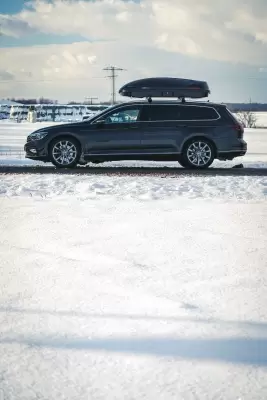 Автобокс Kamei Husky 510 черный матовый двустороннее от интернет-магазина AUTOBOKS.kz. 