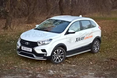 Защита переднего бампера одинарная O51 мм (НПС) LADA XRAY Cross с 2018 от Интернет-Магазина Autoboks.kz