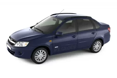 Рейлинги "Комфорт" на LADA Granta Седан с 2011 / Kalina Седан 2004-2011 (Черный муар)