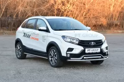 Защита порогов вогнутая O51 мм (НПС) LADA XRAY Cross с 2018 от интернет-магазина AUTOBOKS.kz. 