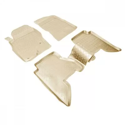 Коврики салонные для Nissan NP300 (2009) (зад) (бежевый)