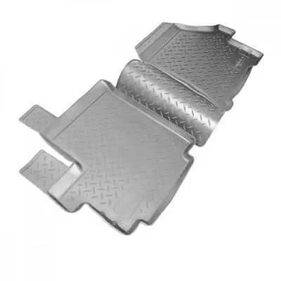 Коврики салонные для Peugeot 5008 (2017) (3 ряд) (серый)