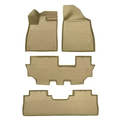 Коврики салонные для GAC GS8 II (2021) (1,2 ряд) (бежевый)