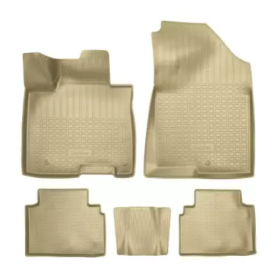 Коврики салонные для Hyundai Tucson IV (2021) (Северная Америка, длинная база) (бежевый)