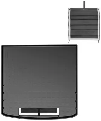 Коврики в багажное отделение с текстильным фартуком для Skoda Enyaq Coupe IV (2020)