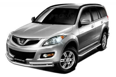 Защита переднего бампера двойная с углами O63/51 мм (НПС) Great Wall HOVER H5 с 2011