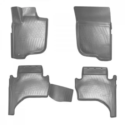 Коврики салонные для Mitsubishi L200 IV 3D (2006-2015)\ Fiat Fullback 3D (2016) (серый)