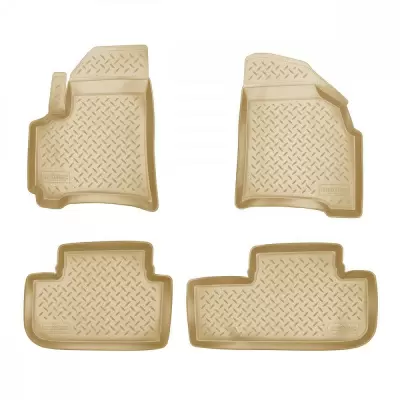 Коврики салонные для Chevrolet Orlando (2011) (3 ряд) (бежевый)