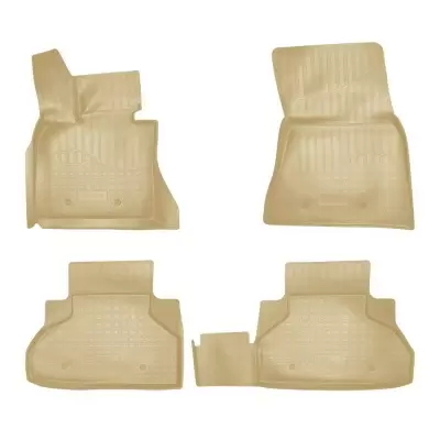 Коврики салонные для BMW X6 (F16/ F86M) 3D (2014-2020) (бежевый)
