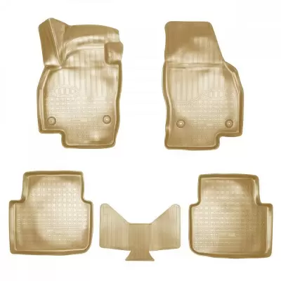 Коврики салонные для Skoda Roomster (5J) (2006) (зад) (бежевый)