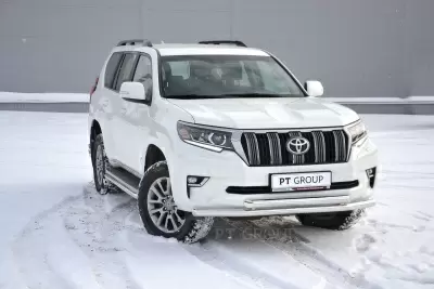 Защита переднего бампера двойная O63/63мм (НПС) TOYOTA LAND CRUISER PRADO 150 2017- от Интернет-Магазина Autoboks.kz