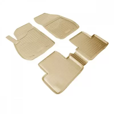 Коврики салонные для Opel Zafira B (2005-2012) (3 ряд) (бежевый)